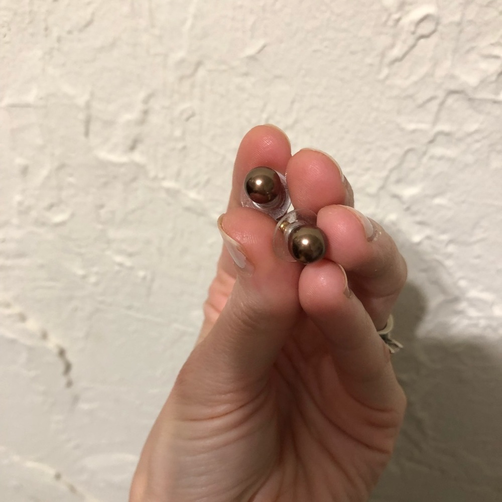 J. Crew Bronze pearl stud earrings